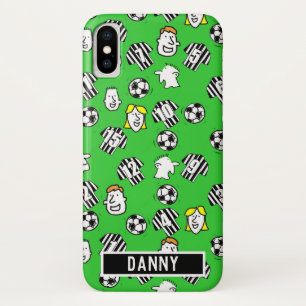 Case-Mate iPhone Case Chemises de football à rayures noir et blanc.