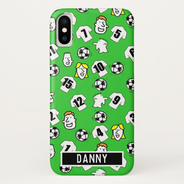 Coques Case-Mate iPhone Chemises De Football Blanches. (Dos)