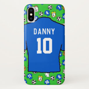 Case-Mate iPhone Case Chemises De Football Bleu Design.