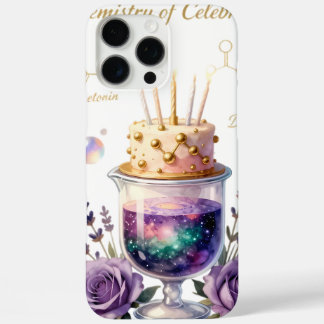 Coques iPhone 16 Pro Max Chemistry Birthday Celebration Flask and Floral Ca