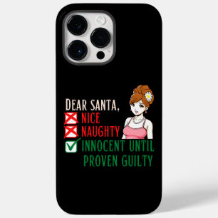 COQUE POUR POUR iPhone 14 PRO MAX CHER PÈRE NOËL, INNOCENTE JUSQU'À CE QU'IL SOIT PR