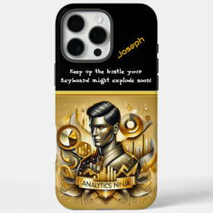 Coques iPhone 16 Pro Max Chercheur de données créatif démontrant ses compét