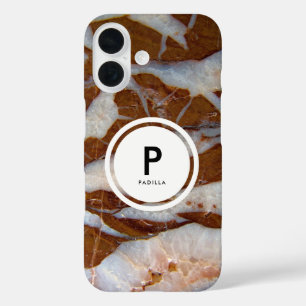 Coque Pour iPhone 16 Chert avec des veines quartz Rock Texture Imprimer