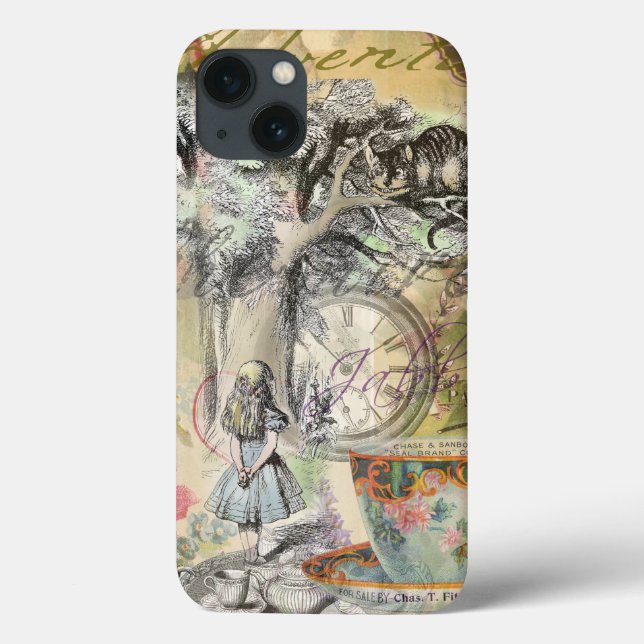 Coques Case-Mate iPhone Cheshire Chat Alice Wonderland Classic (Verso)