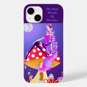 Coque Pour iPhone 14 Cheshire Chat sur Champignons