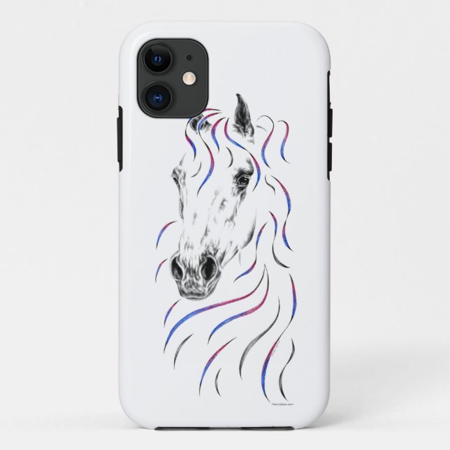 Coques Case-Mate iPhone Cheval arabe élégant (Dos)