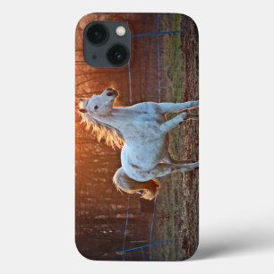 iPhone 13 Case Cheval Arabe gris