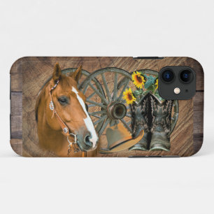 Case-Mate iPhone Case Cheval Boot Boots Wagon Wheels Sunflower Western