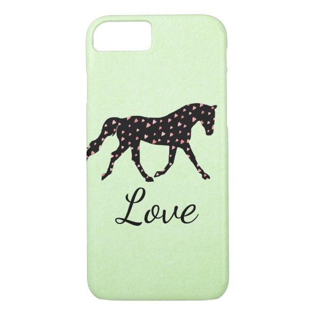 Coques Case-Mate iPhone Cheval, Coeurs et Amour (Dos)