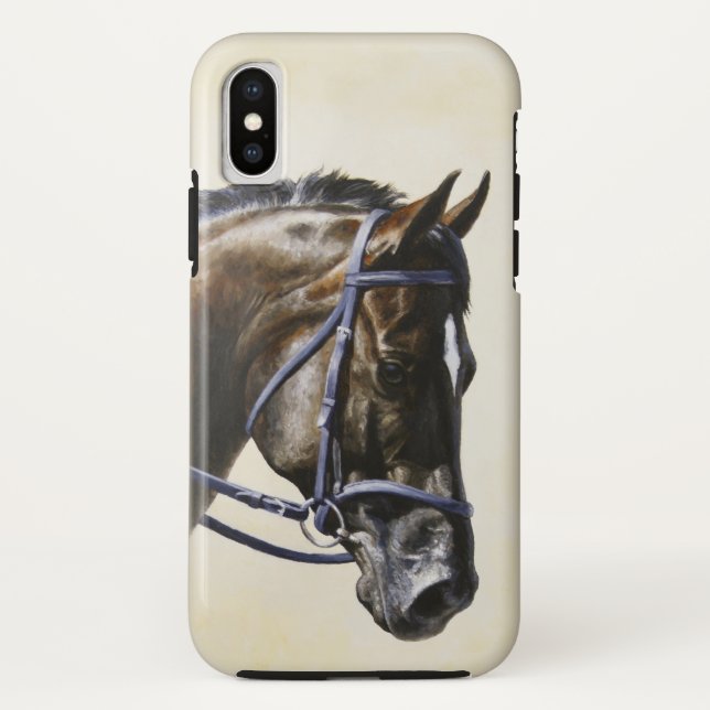 Coques Case-Mate iPhone Cheval de dressage Dark Brown Bay Trakehner (Dos)