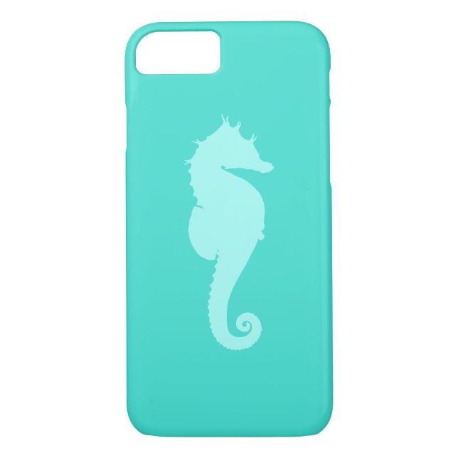 Coques Case-Mate iPhone Cheval de mer Turquoise 2 (Dos)