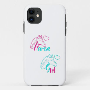 Case-Mate iPhone Case Cheval Girl en rose et turquoise