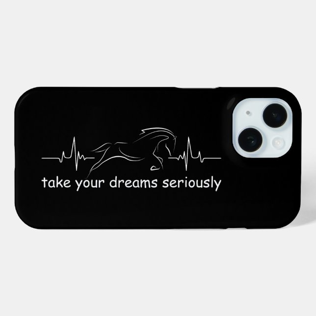 Coques Case-Mate iPhone Cheval Lover : Prenez vos rêves au sérieux (Verso (horizontal))