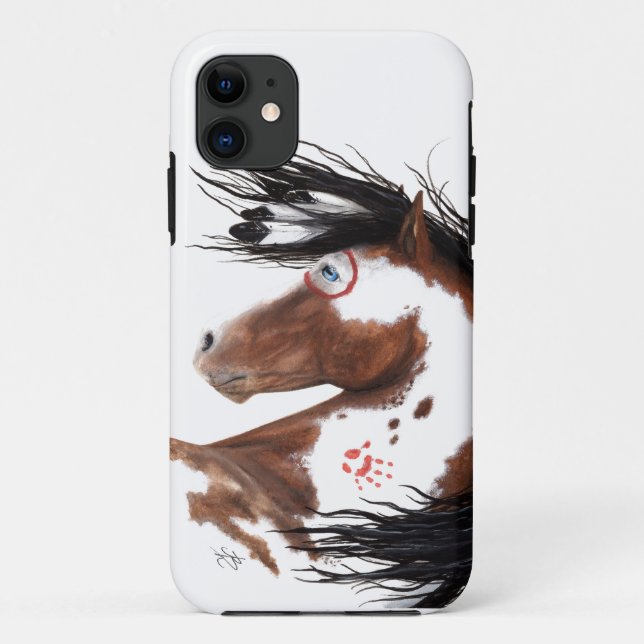 Coques Case-Mate iPhone Cheval majestueux de peinture de Pinto par la (Dos)