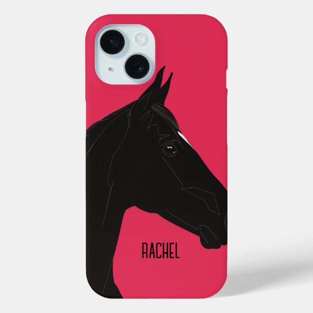 Coques Case-Mate iPhone Cheval noir (Verso)