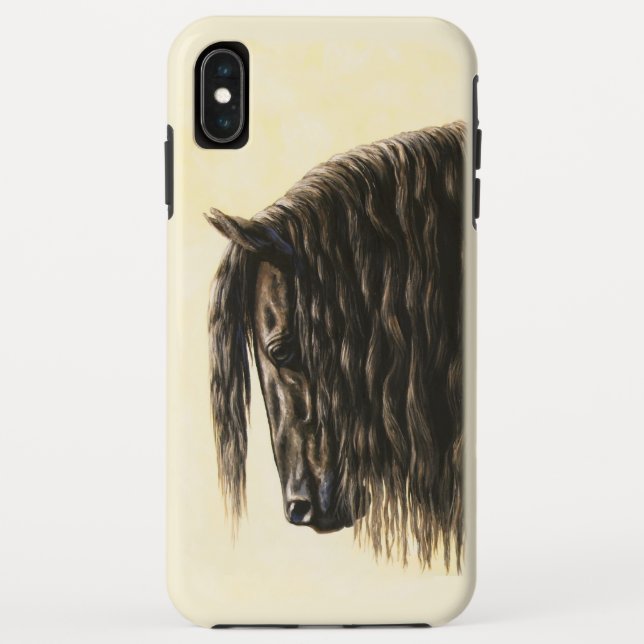 Coques Case-Mate iPhone Cheval noir Friésien (Dos)