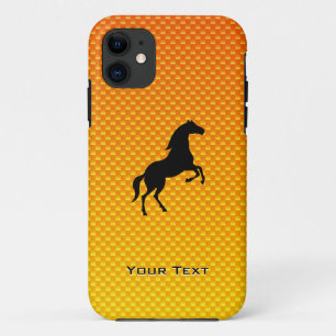 Coque iPhone 11 Cheval orange jaune