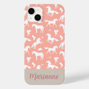 Coque Pour iPhone 14 Plus Cheval Pêche Motif cavalier Nom personnalisé