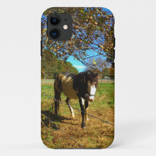 Coque iPhone 11 Cheval Peint,