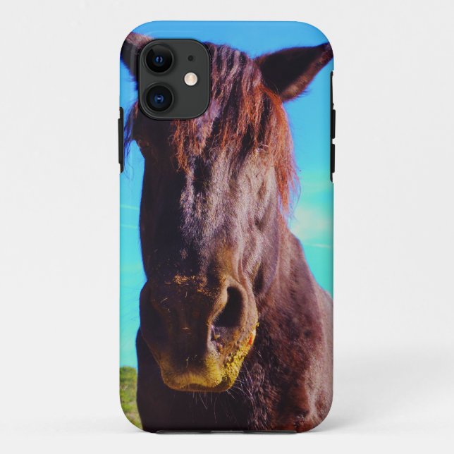 Coques Case-Mate iPhone Cheval pourpre avec Bouche verte (Dos)