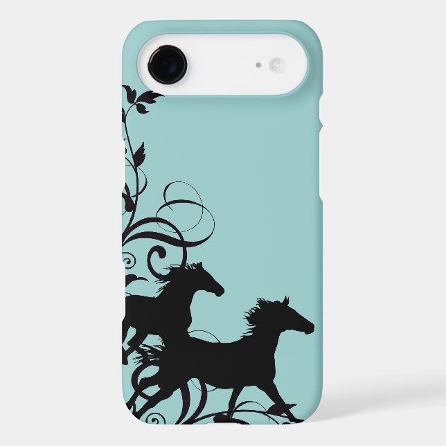 Coques Case-Mate iPhone Cheval sauvage noir (Verso)