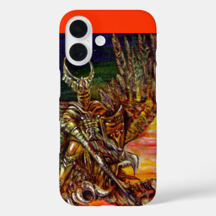 Coque Pour iPhone 16 CHEVALIER SOMBRE /Monogramme Imaginaire