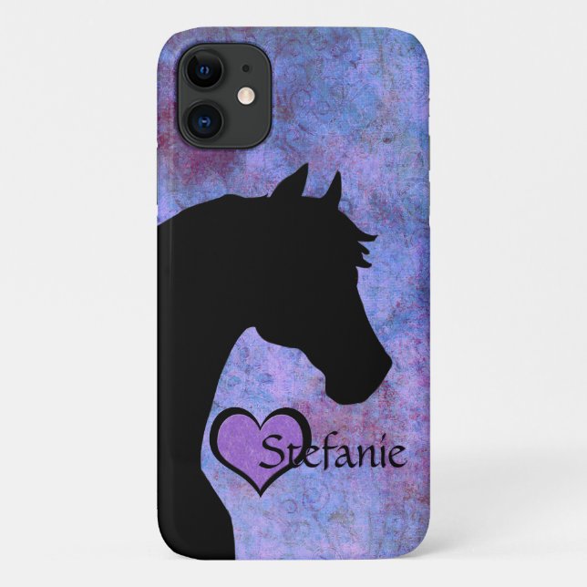 Coques Case-Mate iPhone Chevaux de coeur II (violet) (Dos)