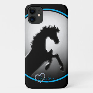 Case-Mate iPhone Case Chevaux de coeur V Lune brumeuse (bleu)