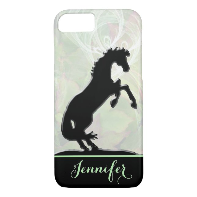 Coques Case-Mate iPhone Chevaux du Coeur V (verdoyant fractal) (Dos)