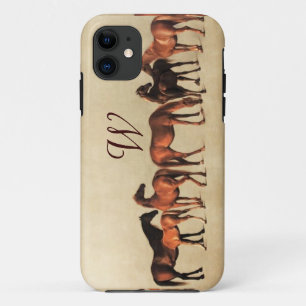 Coques Pour iPhone CHEVAUX / MARES ET FOLS Monogramme
