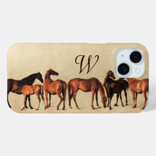 Coque Pour iPhone 15 CHEVAUX / MARES ET FOLS Monogramme