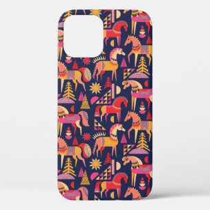 Case-Mate iPhone Case Chevaux scandinaves motif design transparent. Déco