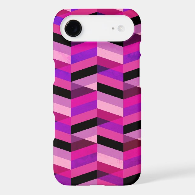 Coques Case-Mate iPhone Chevron Abstrait/Herringbone | Purples et violets (Verso)