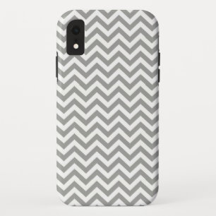 Case-Mate iPhone Case Chevron blanc gris