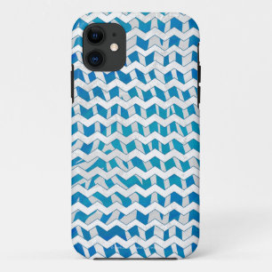 Case-Mate iPhone Case Chevron bleu et blanc Zebra