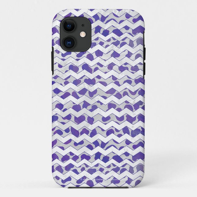 Coques Case-Mate iPhone Chevron Dalmatien violet et blanc (Dos)
