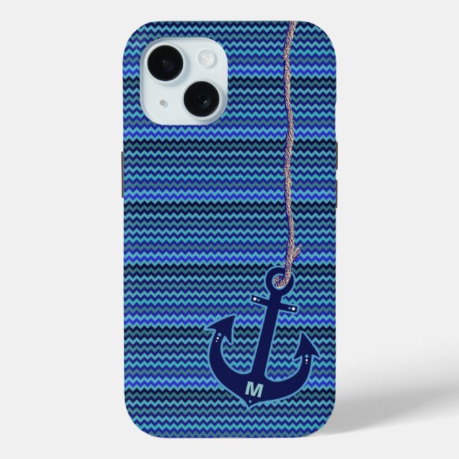 Coques Case-Mate iPhone chevron nautiblue (Verso)