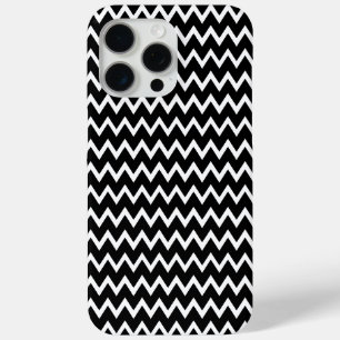 Coque iPhone 15 Pro Max Chevron noir et blanc
