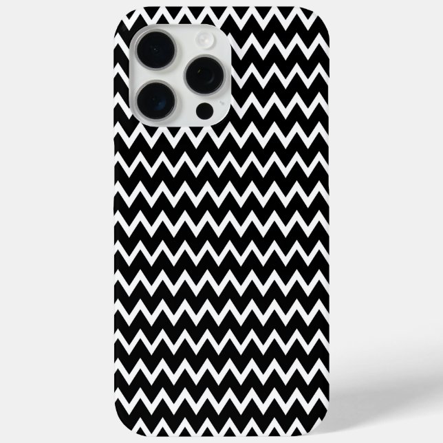 Coques Case-Mate iPhone Chevron noir et blanc (Verso)