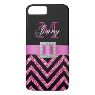 COQUE Case-Mate POUR iPhone CHEVRON NOIR ROSE CHAUD PARTIES SCINTILLANT FILLE