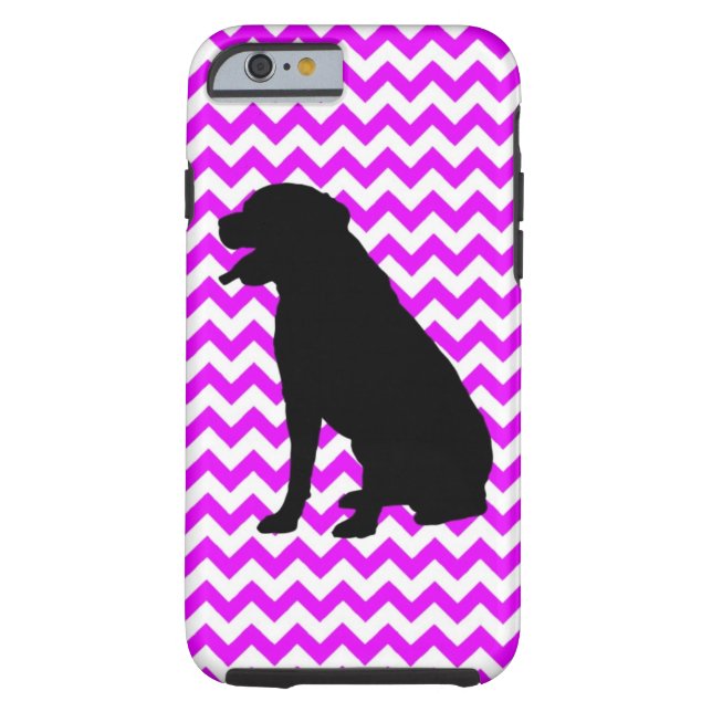 Coques Case-Mate iPhone Chevron parfaitement rose avec labrador retriever (Dos)