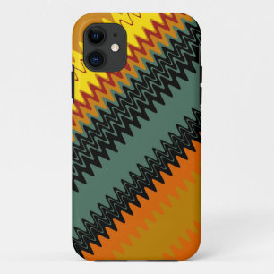 Coques Pour iPhone Chevron Retro Zigzag Stripes Art Design