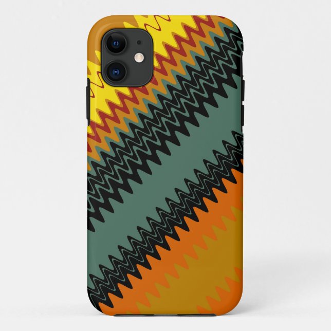 Coques Case-Mate iPhone Chevron Retro Zigzag Stripes Art Design (Dos)