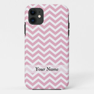 Coques Pour iPhone chevron rose et blanc