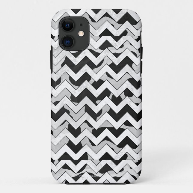 Coques Case-Mate iPhone Chevron Vache noir et blanc (Dos)