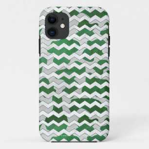 Coque Case-Mate Pour iPhone Chevron Vache vert et blanc Impression