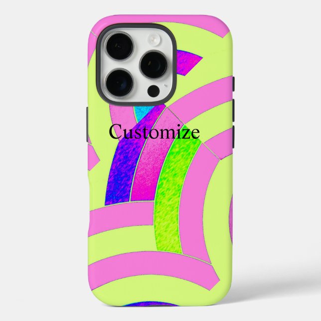 Coques Case-Mate iPhone chevrons chic rose/chaux (Verso)