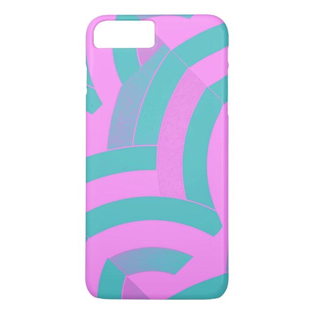 Coques Case-Mate iPhone chevrons chic rose/vert moderne (Dos)