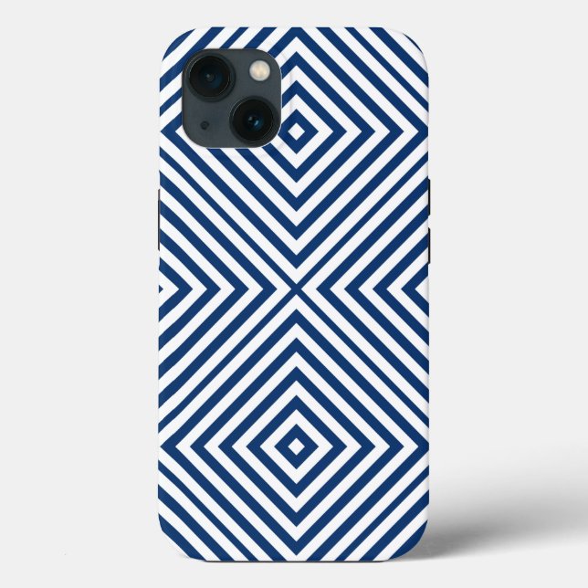 Coques Case-Mate iPhone Chevrons Diamond Navy @ Emporiomoffa (Verso)