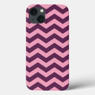 Etui iPhone 13 Chevrons d'orchidées pourpres congelées